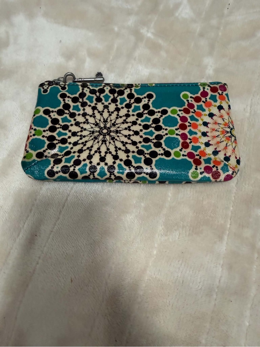 Fossil Colorful Geometric Print Wristlet Clutch - Turquoise Multicolor
